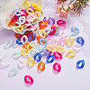 DICOSMETIC 400Pcs 10 Colors Acrylic Linking Rings FIND-DC0001-44-5