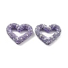 Heart Shape Polymer Clay Rhinestone Beads CLAY-NH0001-09B-08-1