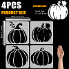 4Pcs 4 Styles PET Hollow Out Drawing Painting Stencils DIY-WH0394-0346-2