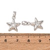 Brass Micro Pave Clear Cubic Zirconia Pendants CU-CBADD64-08P-3