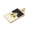 Brass Micro Pave Cubic Zirconia Pendant with Enamel KK-H458-02G-H01-2
