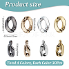 120Pcs 4 Colors UV Plating ABS Plastic Linking Rings CCB-SP0001-14-2