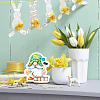 Spring Theme Wooden Pendant Decorations WOOD-WH0037-006-6
