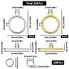 60Pcs 2 Colors Tibetan Style Alloy Toggle Clasps FIND-SC0008-20-2