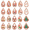 20Pcs 10 Styles Christmas Theme Wood Big Pendants WOOD-TA0001-92-1