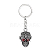 Alloy with Rhinetone Skull Ghost Head Keychain PW-WG2FE5A-01-1