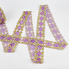 10 Yards Polyester Lace Ribbon with Paillette OCOR-WH0090-050B-6
