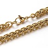 304 Stainless Steel Wheat Chain Jewelry Sets For Men SJEW-O032-04G-2
