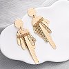 Zinc Alloy Flat Round Chandelier Earrings EJEW-Z107-03G-02-2
