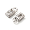 Real Platinum Plated Rhodium Plated 925 Sterling Silver Charms STER-K176-03E-P-3