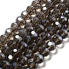 Electroplate Transparent Glass Beads Strands EGLA-A035-T8mm-A16-1