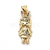 Brass Micro Pave Cubic Zirconia Pendants KK-H433-14B-G-1