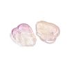 Two-Tone Transparent Glass Charms GLAA-H016-15V-2