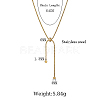 304 Stainless Steel Snake Chains Lariat Necklaces AA0282-1-5