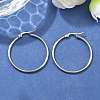 Tarnish Resistant 304 Stainless Steel Hoop Earrings X-EJEW-F105-08P-5