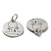 Non-Tarnish 304 Stainless Steel Charms STAS-D050-07P-16-2