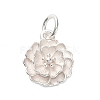 925 Sterling Silver Lotus Flower Charms STER-U009-01S-02-1