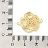 Brass Pave Glass Connector Charms KK-Z073-32G-01-3