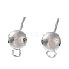 Non-Tarnish 304 Stainless Steel Ball Post Stud Earring Findings STAS-Z035-02P-D-1