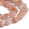 Natural Cherry Blossom Agate Stone Beads Strands G-D0002-D58-3