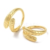 Brass Open Cuff Rings for Women RJEW-E292-21G-1