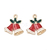 Christmas Alloy Enamel Pendants X-FIND-I067-02KCG-04B-1