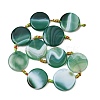 Natural Banded Agate Coin Beads Strands GG-CBAE0EB-06C-3