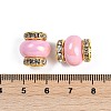 Resin Beads with Brass Rhinestone Rondelle KK-H490-05G-01-3