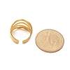 304 Stainless Steel Multilayer Open Cuff Rings for Women LS-RJEW-Z077-01G-05-5