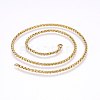 304 Stainless Steel Wheat Chain Necklaces NJEW-F227-05G-02-1