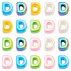 20Pcs UV Plating Opaque Acrylic European Beads OACR-TADJ0001-16D-2