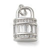 Rack Plating Brass Micro Pave Cubic Zirconia Pendants KK-K392-47P-1