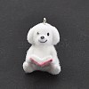 Flocky Resin Pendants FIND-A061-02D-2