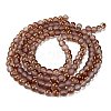Frosted Transparent Glass Bead Strands GLAA-P065-6mm-13-5