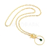 Teardrop Transparent Glass Pendant Necklaces NJEW-JN03038-01-2