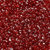 Spray Painted Glass Seed Beads SEED-F005-06A-05-3
