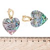 Natural Paua Shell/Abalone Shell Dangle Stud Earrings EJEW-JE06945-4