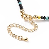 Shell Star & Glass Beaded Necklace for Women NJEW-JN03910-03-6