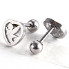 Tarnish Resistant 201 Stainless Steel Barbell Cartilage Earrings EJEW-R147-35-3