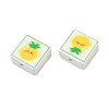 Printed Handmade Porcelain Beads PORC-G016-04S-2