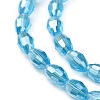 Glass Beads Strands X-GC6X9MMC20Y-AB-3
