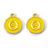 Golden Plated Alloy Enamel Charms X-ENAM-S118-09Q-2