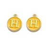 Golden Plated Alloy Enamel Charms LS-ENAM-Q437-13H-1