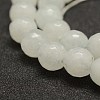 Faceted Natural White Jade Beads Strands X-G-F448-10mm-3
