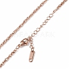Ion Plating(IP) 304 Stainless Steel Rope Chain Necklace for Men Women NJEW-K245-010E-2
