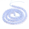 Grade AA Natural Blue Chalcedony Beads Strands G-F222-30-6mm-1-2