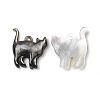 Natural Black Lip Shell Pendants SSHEL-H068-05-2