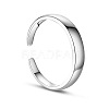 SHEGRACE Rhodium Plated 925 Sterling Silver Cuff Rings JR232A-1