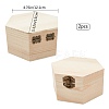 Unfinished Pine Wood Jewelry Box CON-WH0072-08-2