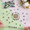160Pcs 16 Styles 2-Hole Glass Seed Beads SEED-PH0002-70-3
